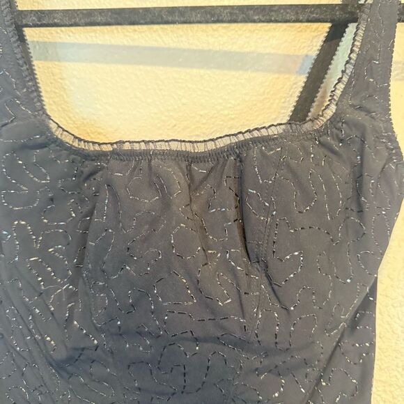 Felina Lingerie Black Glittery Bustier Tank Top 36B - Picture 3 of 7